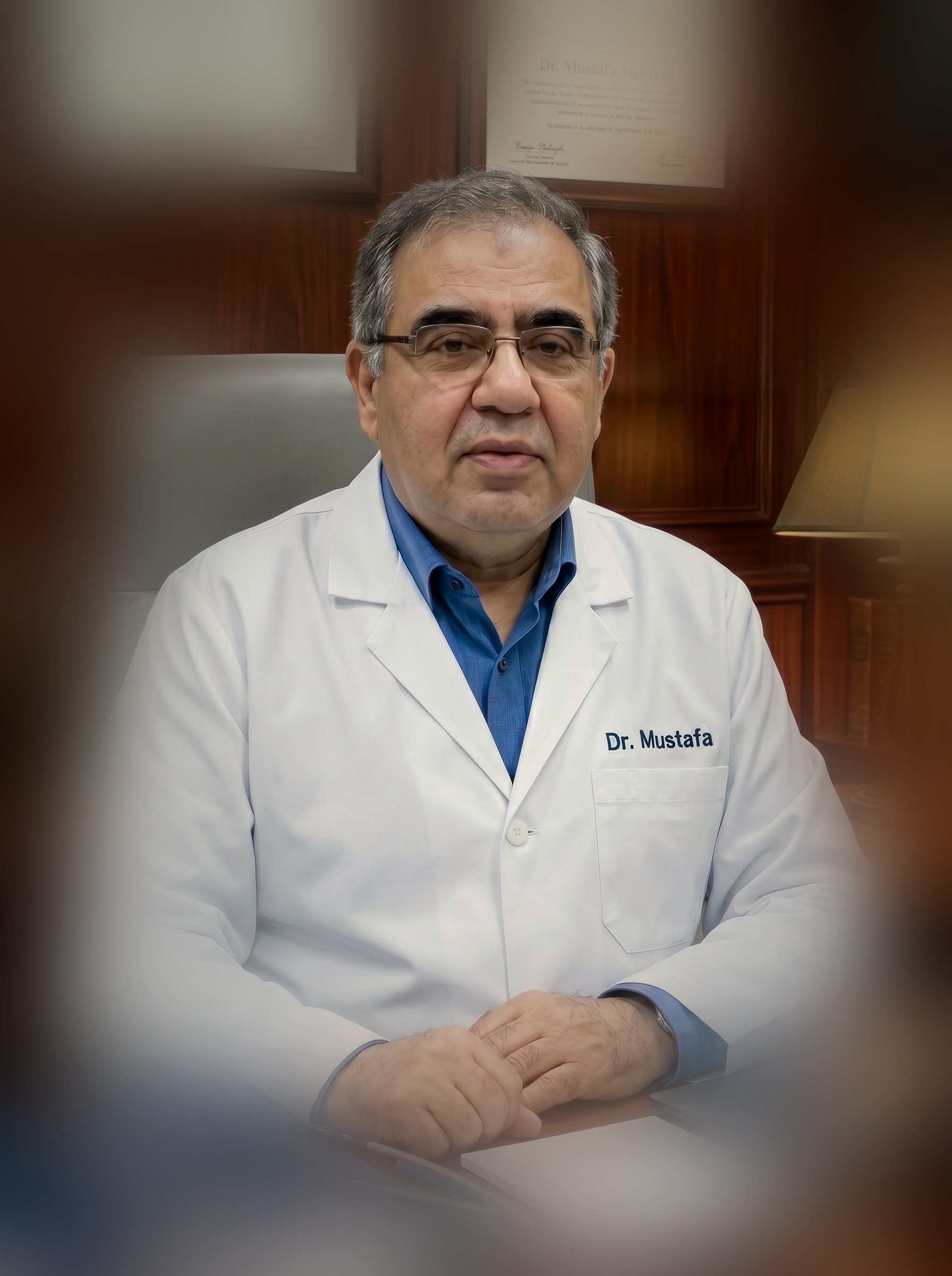Dr. Mustafa R. Steityeh in his consulting room, Amman